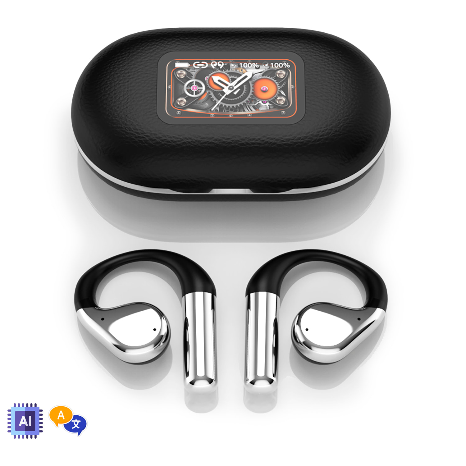 Q31 Auriculares Bluetooth 5.4. Pantalla led. Tecnología OWS reducción ruido y traductor con Ai.