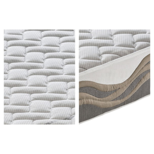 Materasso 120x190 Micromolle e Memory Foam Fresco - Alto 26 cm - Sfoderabile - Tessuto Thermosensitive