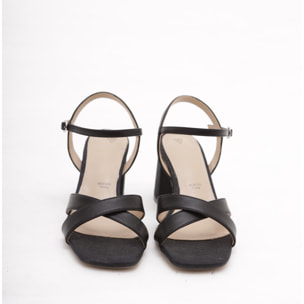 SANDALO INCROCIO CHOCOLA' NERO