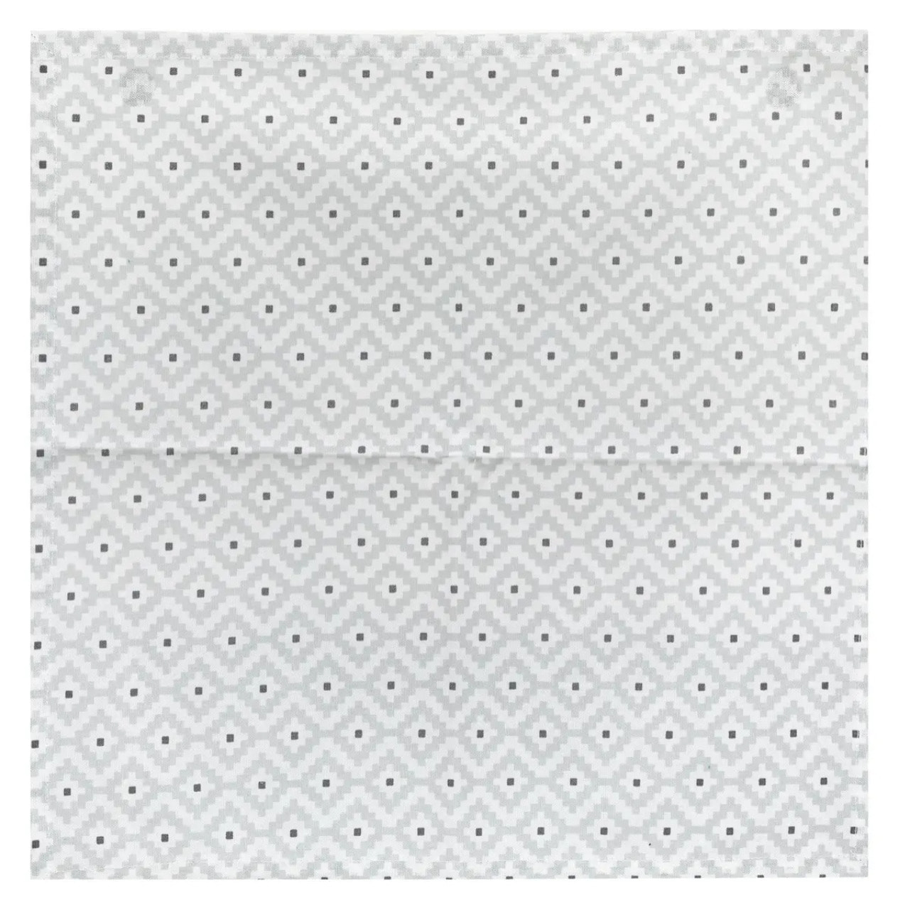 Lot de 4 serviettes de table imprimées "Etnik" - gris - coton 40x40 cm