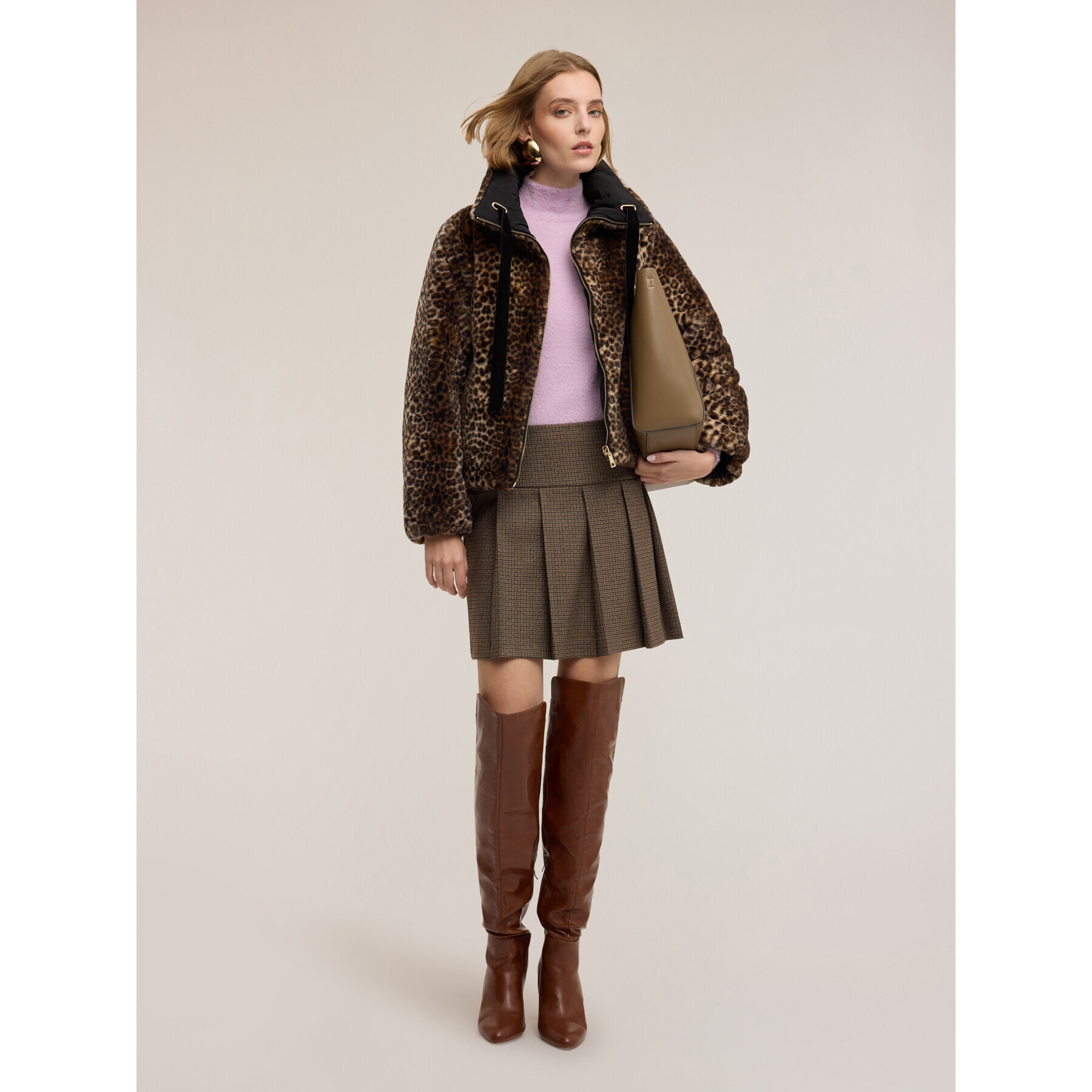 Motivi - Chaqueta efecto pelo reversible - Marrón