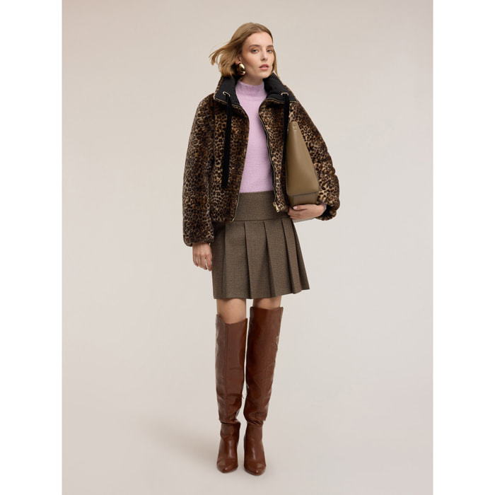 Motivi - Chaqueta efecto pelo reversible - Marrón