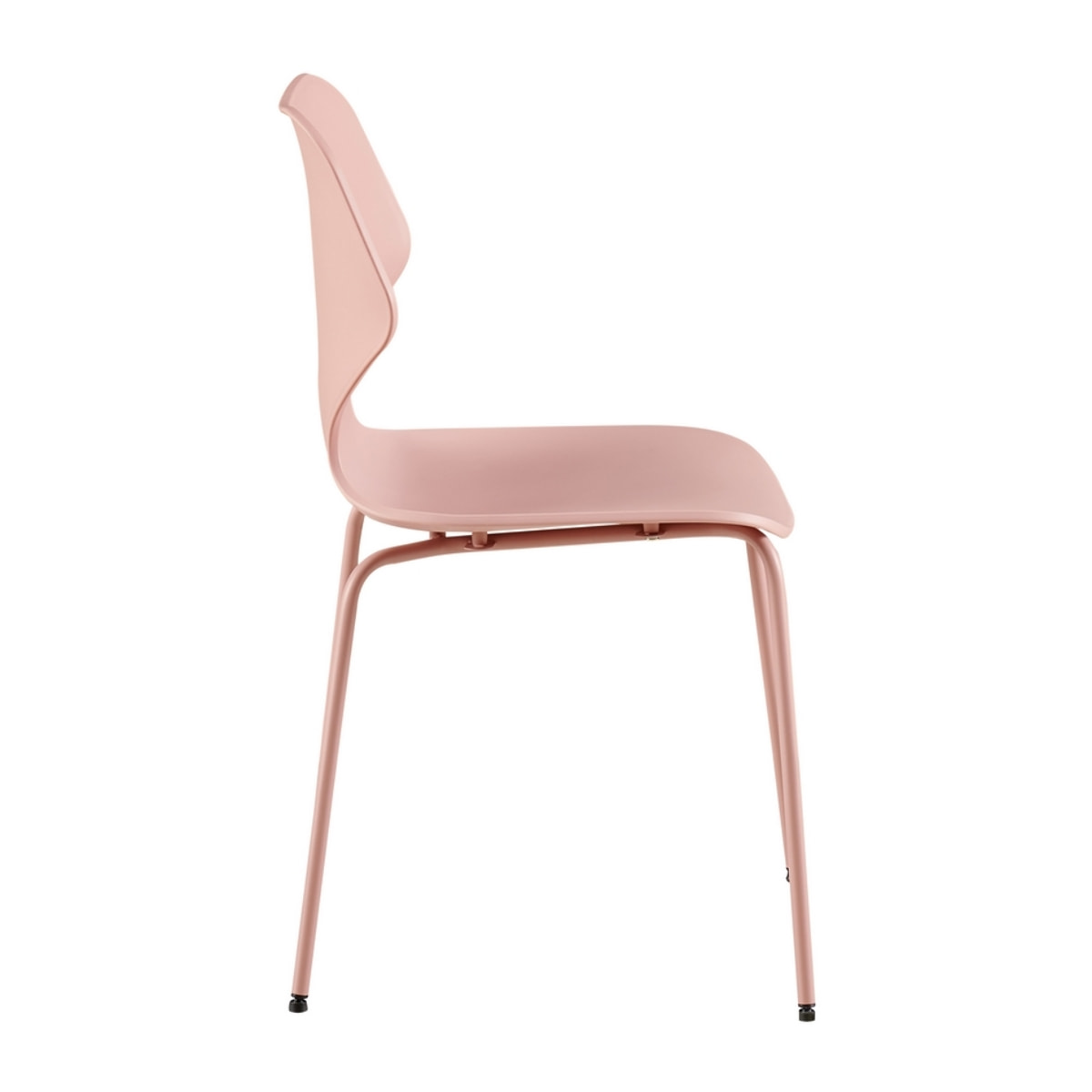 Set 4 sedie design rosa gambe in metallo verniciato - Selene