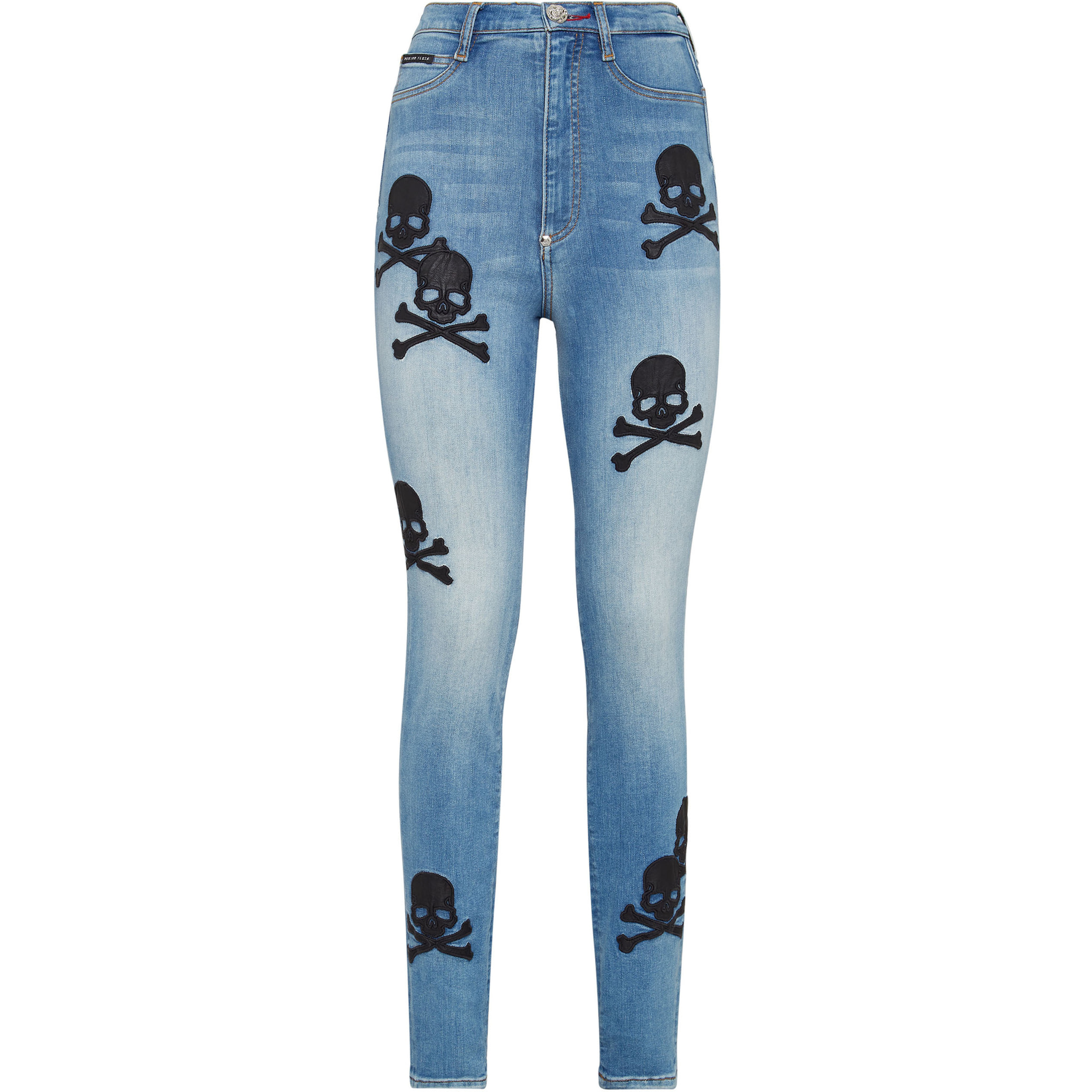 PHILIPP PLEIN Super High Waist Jegging SKULL