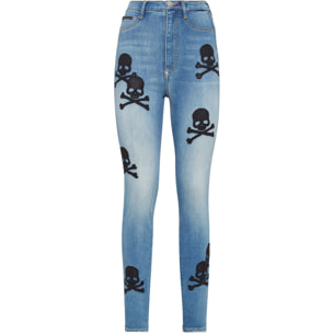 PHILIPP PLEIN Super High Waist Jegging SKULL