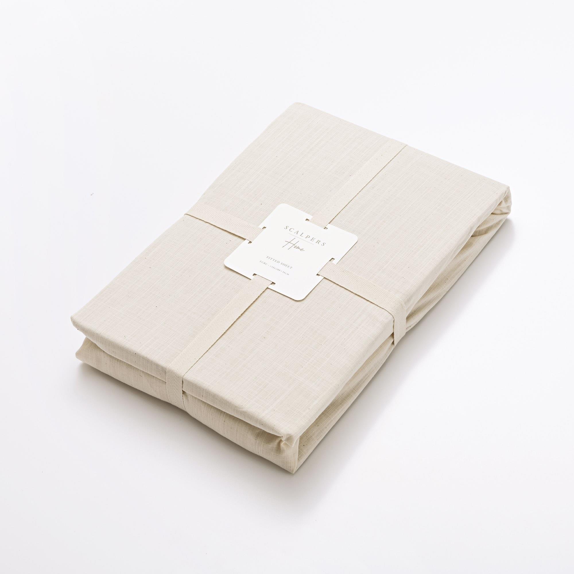 Sábana bajera, 100% algodón, 140gsm, color ocre scalpers home