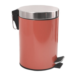 Poubelle à pédale Inox 3L Terracotta MSV