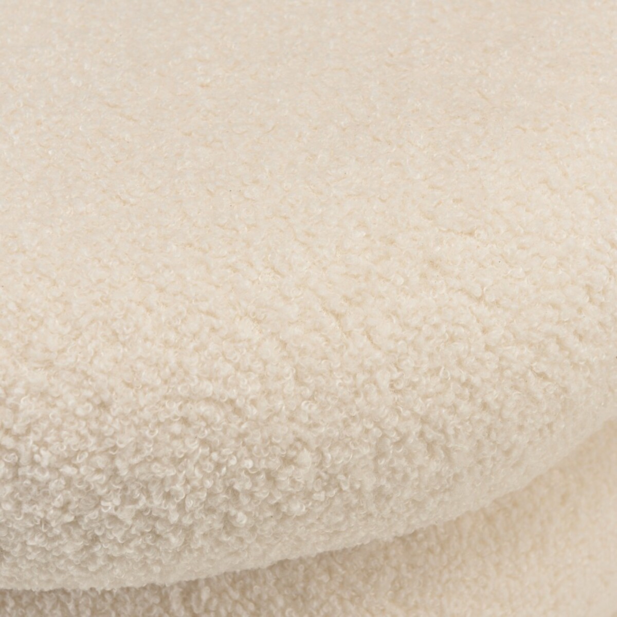 AGATHE - Banc avec rangement en tissu bouclette blanc L85cm