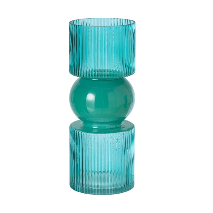 J-Line Vase - verre - turquoise - large