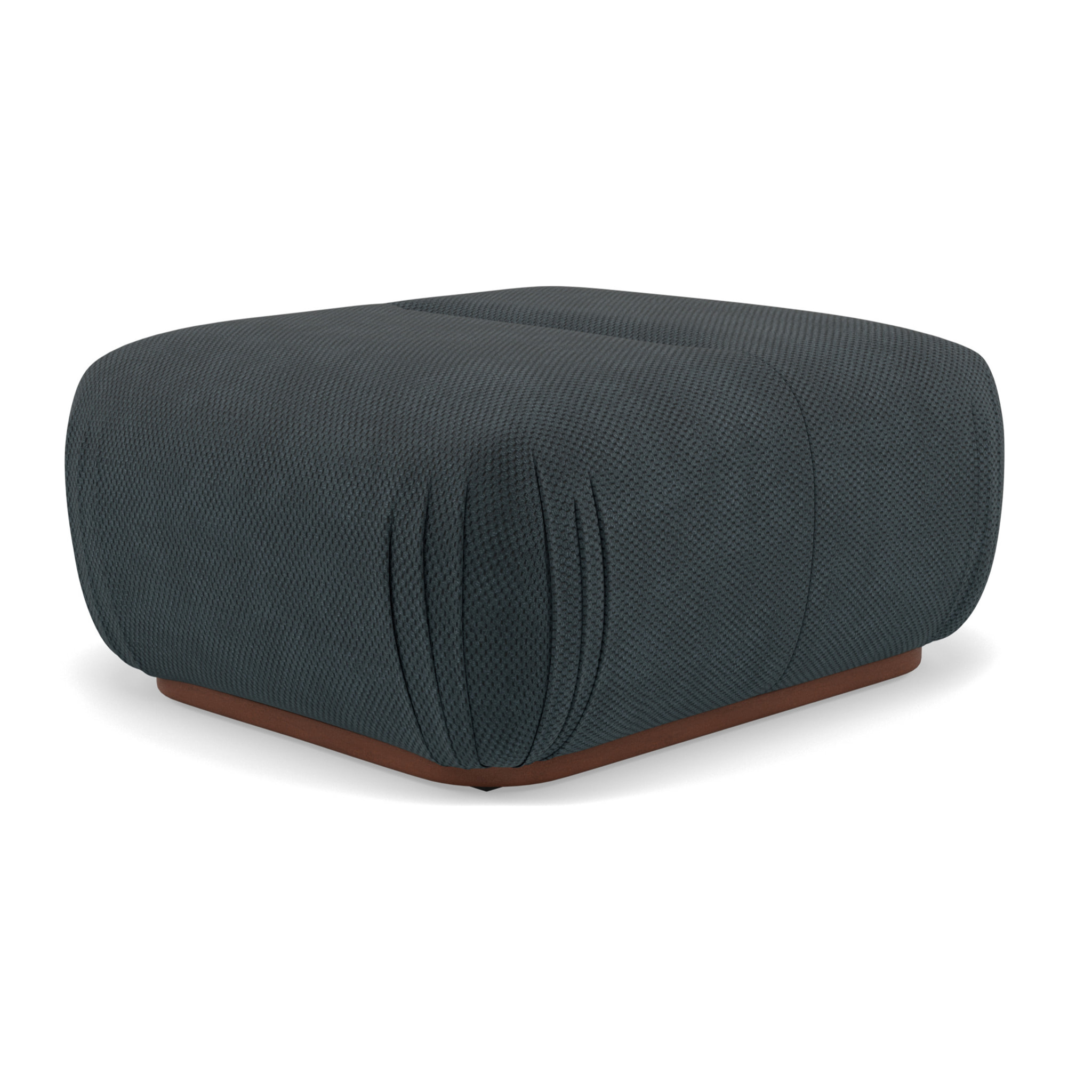 Penelope - pouf en velours texturé - Noir
