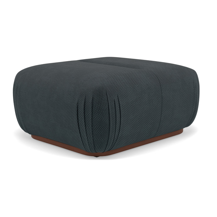 Penelope - pouf en velours texturé - Noir