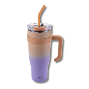 Gobelet isotherme 1200 ml lilas et pêche Tasty