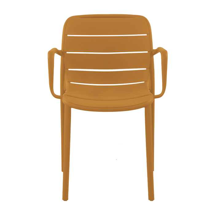 Set Da 4, Poltrona Itaca In Polipropilene Ambra