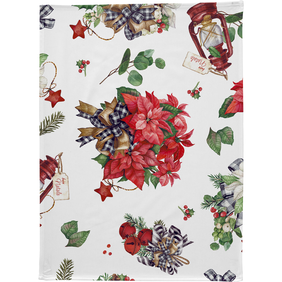 Lot de 2 torchons de Noël RIBBON 50x70 cm