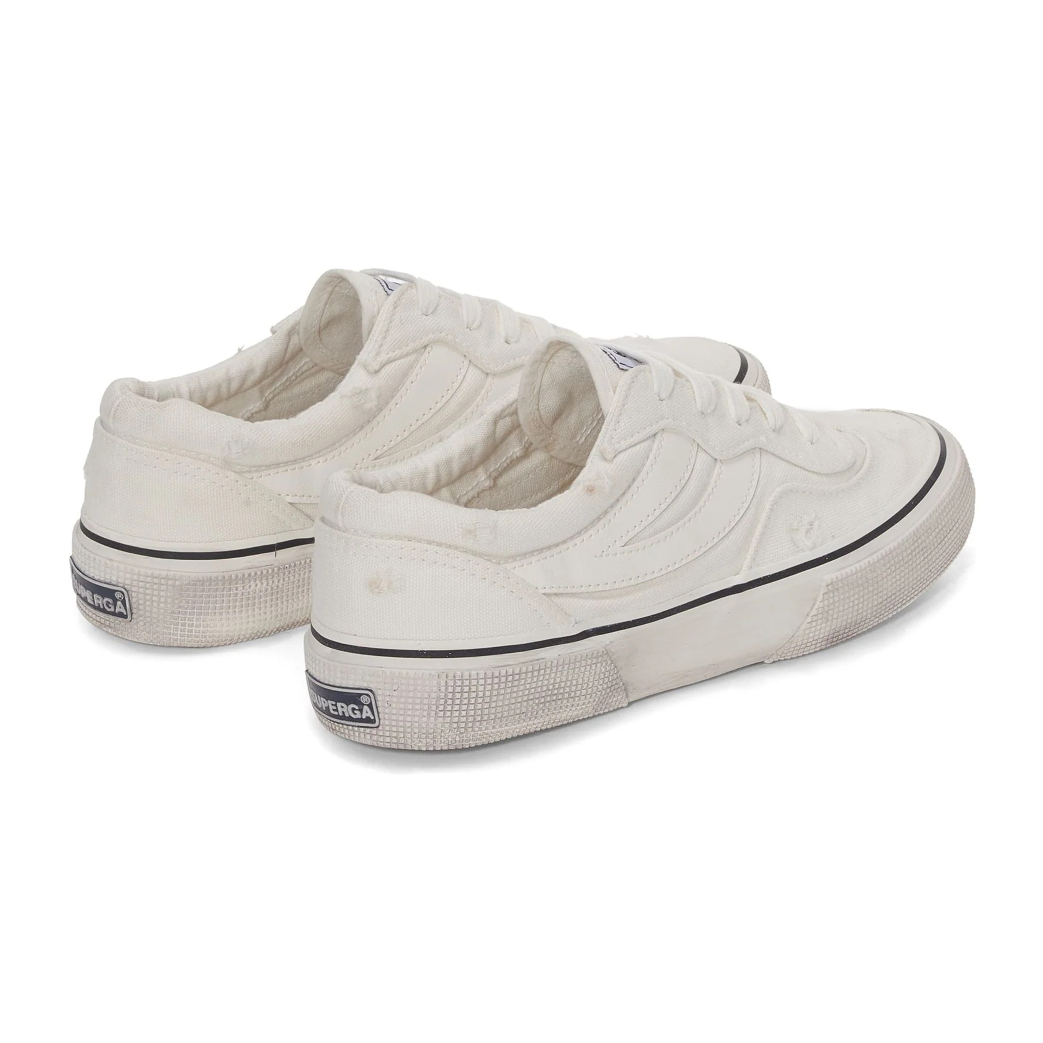 Sneakers Superga Uomo Donna Bianco 2941 REVOLLEY STONE WASHED