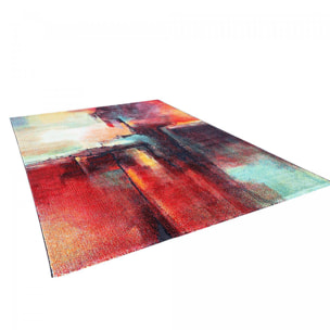 Petit tapis aux motifs multicolores abstraits
