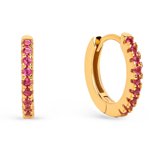 Orecchino Raspberry Argento Placcato Oro