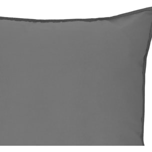 Taie D'oreiller 100%coton 57fils Et Lyocell Acier