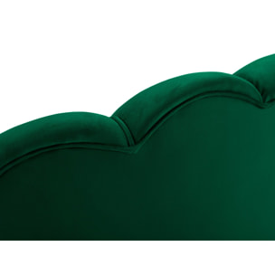 Fauteuil "Kingston" en velours vert bouteille
