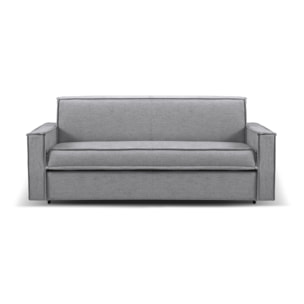 Canapé convertible "Olympe" 4 places en tissu structurel gris foncé