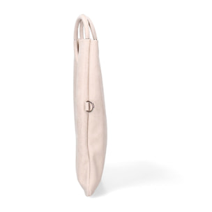 Borsa a mano da donna Made in Italy - Modello Velvet - 100% pelle scamosciata - 29.0 x 30.0 x 1.0 cm