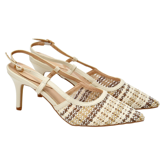 Decolletè con cinturino regolabile - tacco 8,5 cm