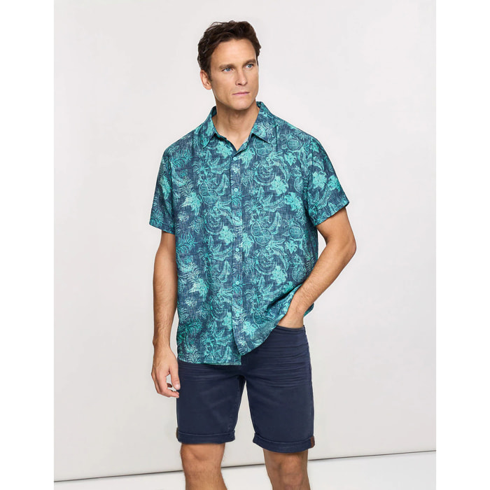 Camisa Manga Corta Azul - Westy