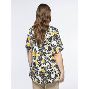 Fiorella Rubino - Camisa floral - Negro