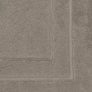 Tapis de bain pur coton 900 g/m² uni beige Elea chataignes