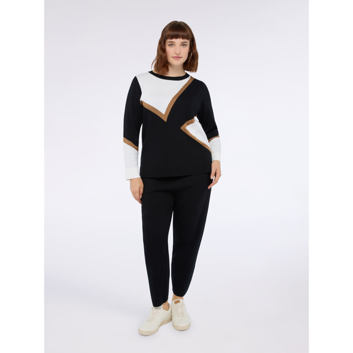 Fiorella Rubino - Pantalones joggers de punto - Negro