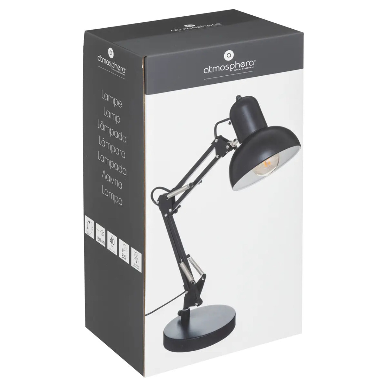 Lampe "Bren" métal noir H56cm