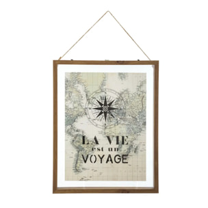 Cadre "Voyage" en verre 38x48 cm