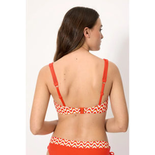 Top bikini a triangolo Arancio