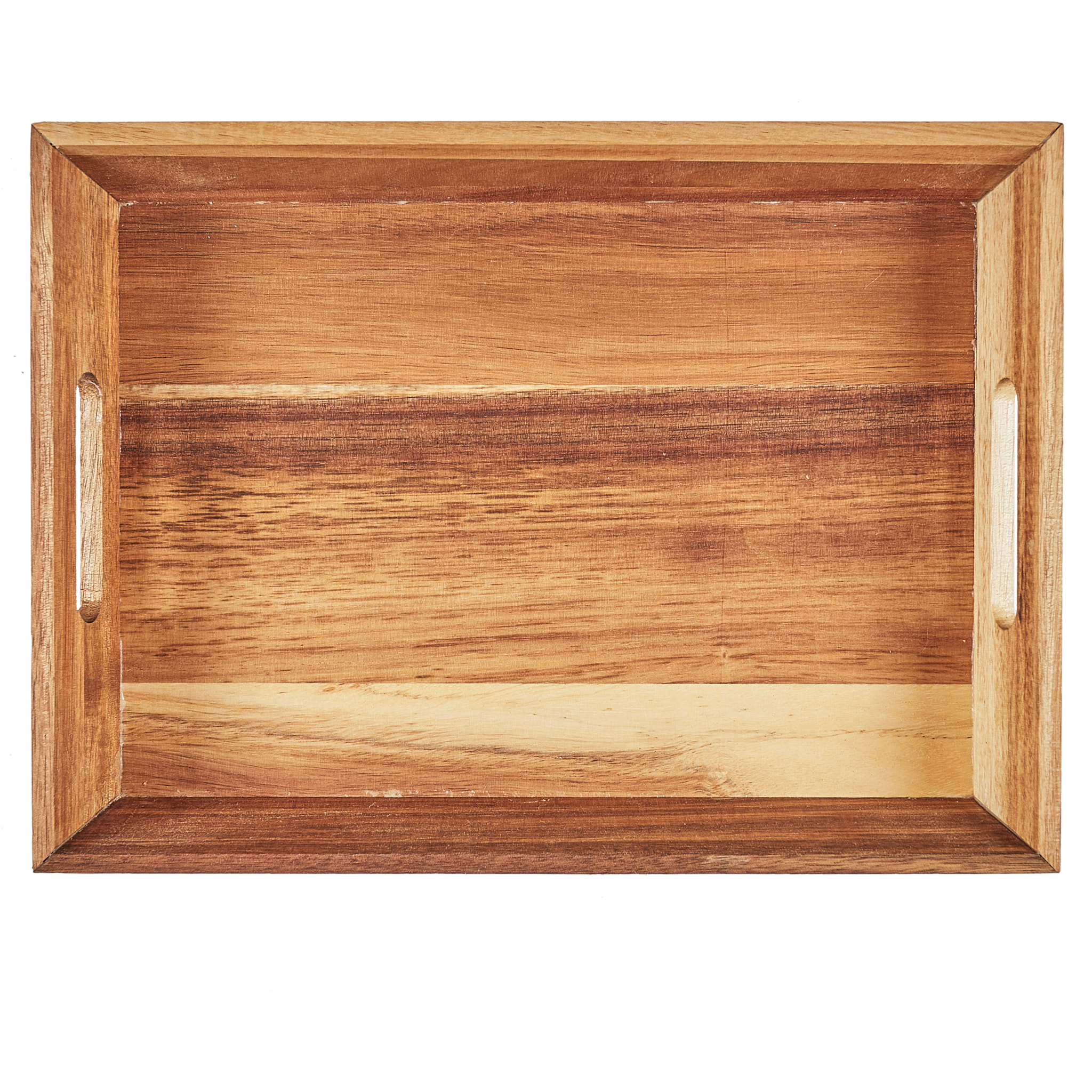 Plateau A Poignees Acacia 32x23cm