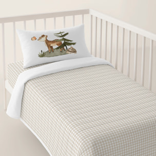 Cool Kids - Colcha Bouti Estampada - Reversible - Infantil - 100% Algodón - Cuna - Woodland