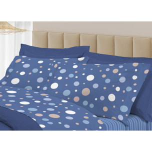 Completo Lenzuola 100% Cotone Linea 3027 La Palla Blu