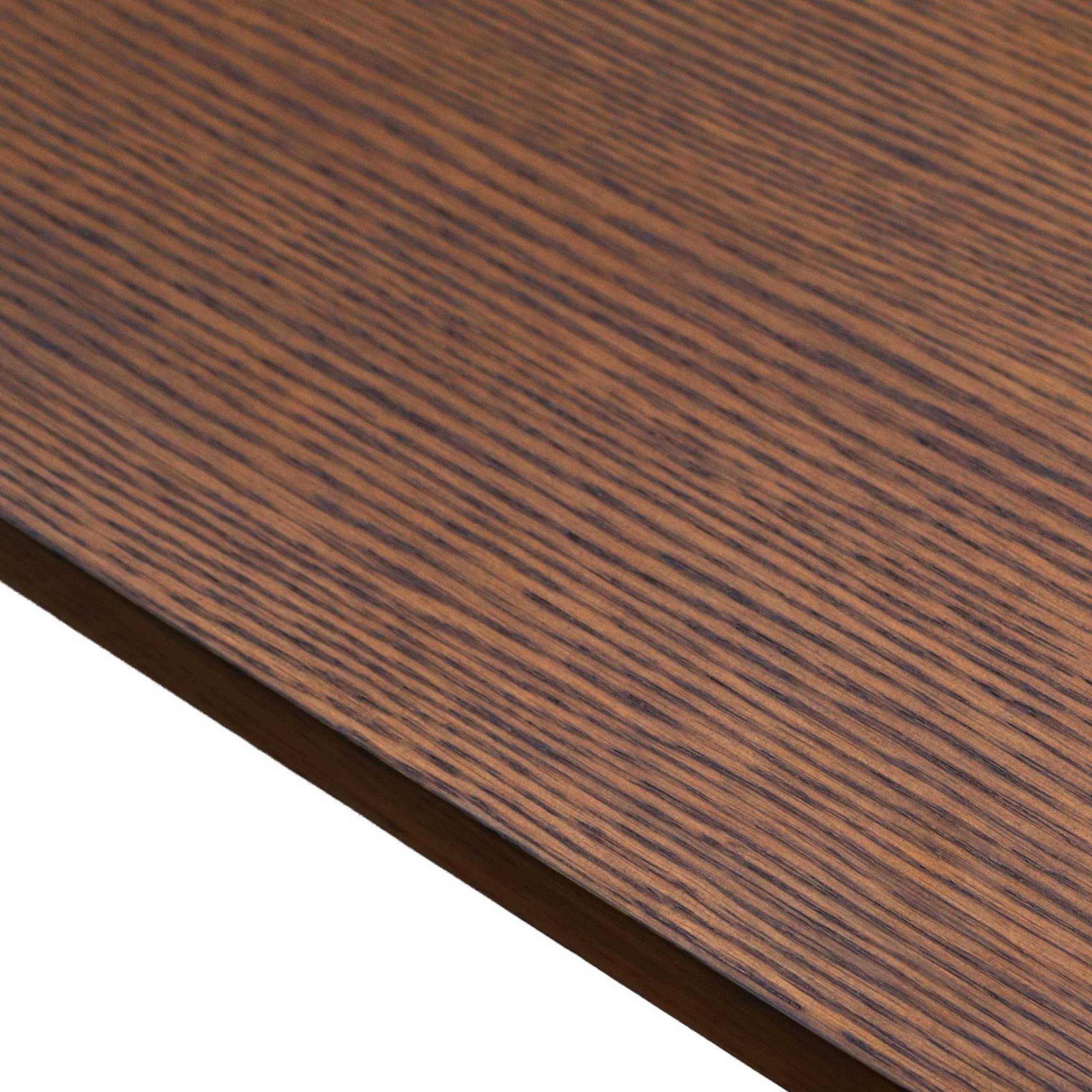 Table à manger rectangulaire extensible bois d'hévéa et placage chêne noyer 6 à 10 places - 170-270cm - Solene