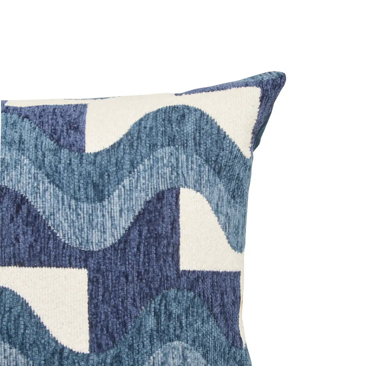 Coussin Floe bleu egéen 58x38cm