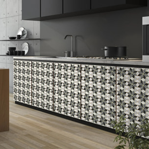 Sticker carrelage - Ambiance Sticker - 60 CARREAUX DE CIMENT MEUBLE AUTHENTIQUES RAVIERA - 20x20cm
