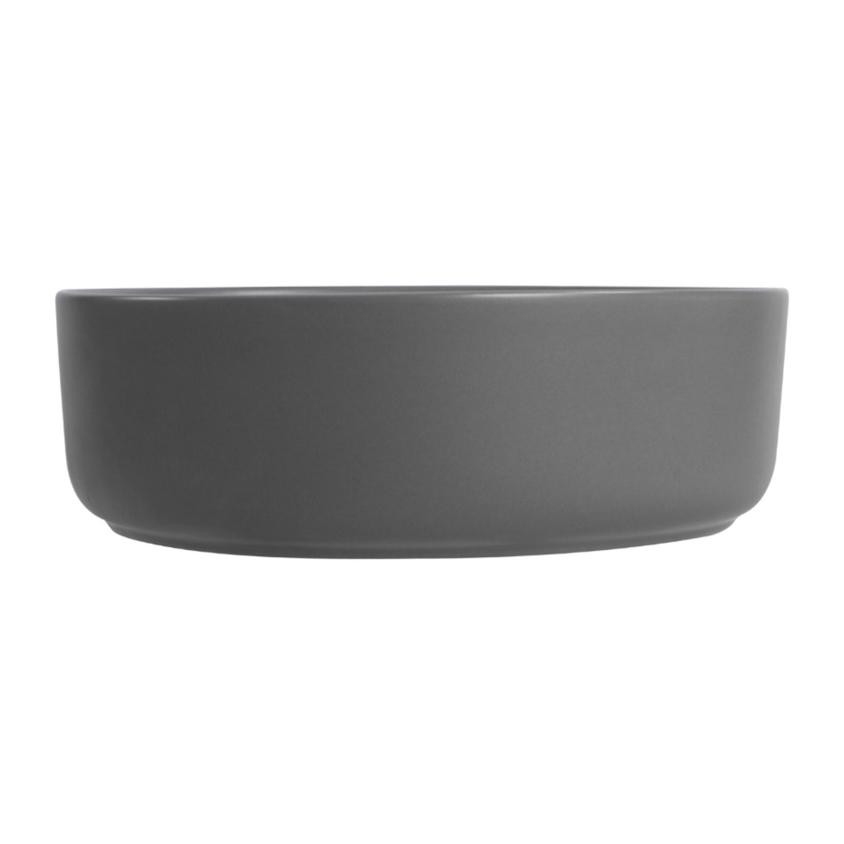 Vasque à poser ronde 36 cm hauteur 12,5 cm sans trop-plein gris mat PixL (CEPX3636GM)