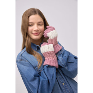 Guanti in maglia a righe