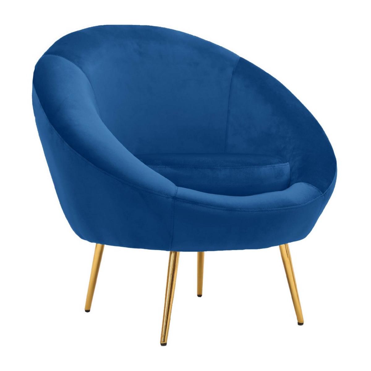 We Home - Poltrona tonda di design in velluto blu