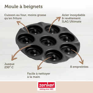 Moule pour 8 beignets au four 33 Zenker Black Metallic