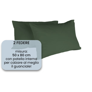 COPPIA FEDERE MAX COLOR, 100% Cotone, Made in Italy - VERDE OLIVA