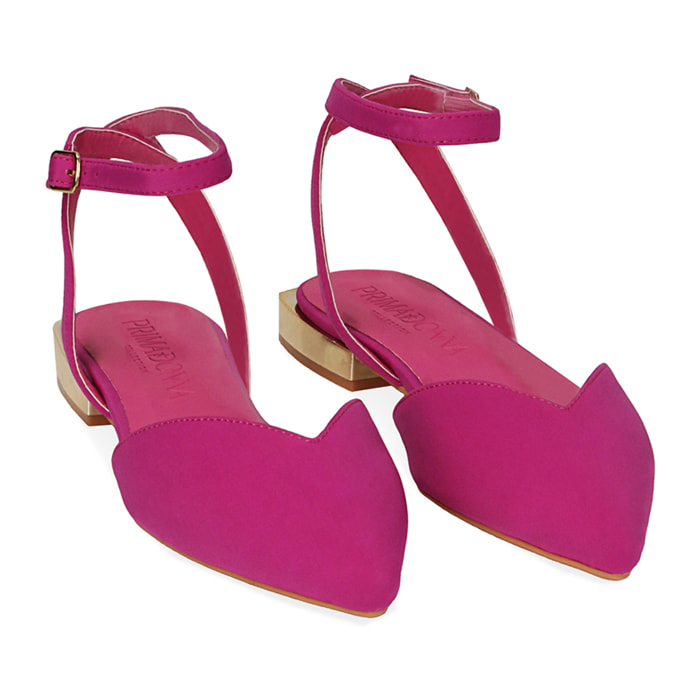 Bailarinas slingback fucsias de lycra