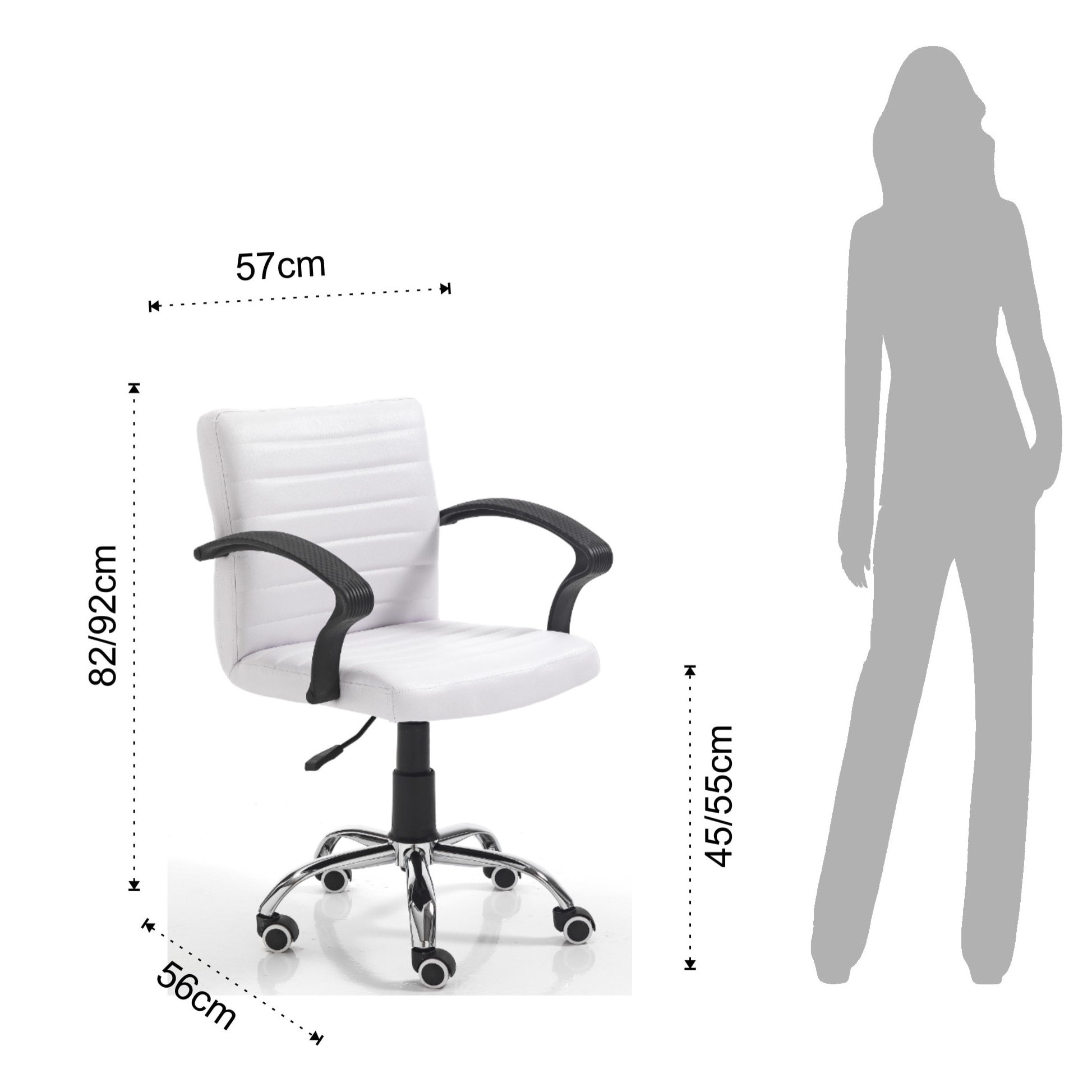 Tomasucci fauteuil de bureau PANY WHITE Blanc