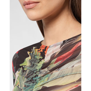 PHILIPP PLEIN Ls Top FLOWERS