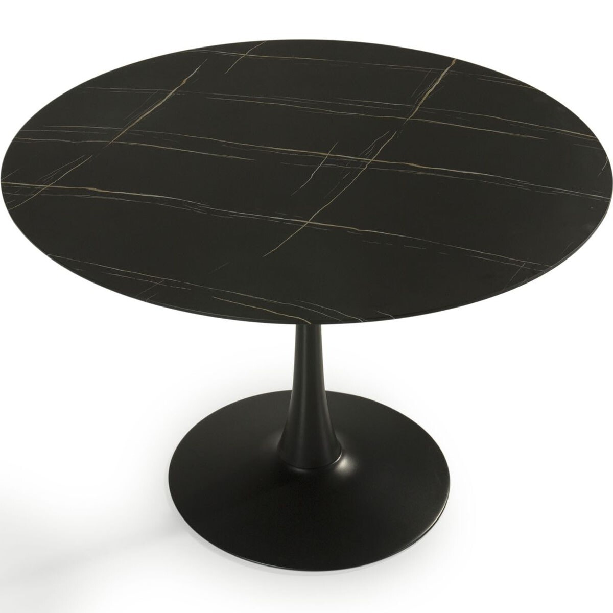 Table à manger ronde effet marbre 4 pers. - PRIMA