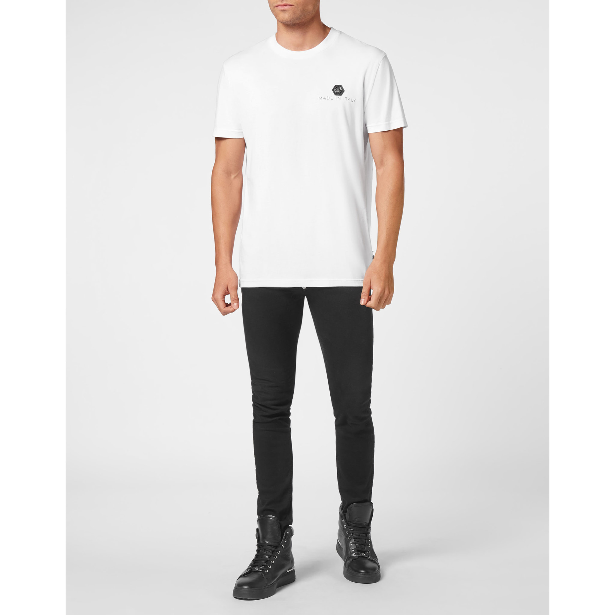 PHILIPP PLEIN T-Shirt Round Neck HEXAGON