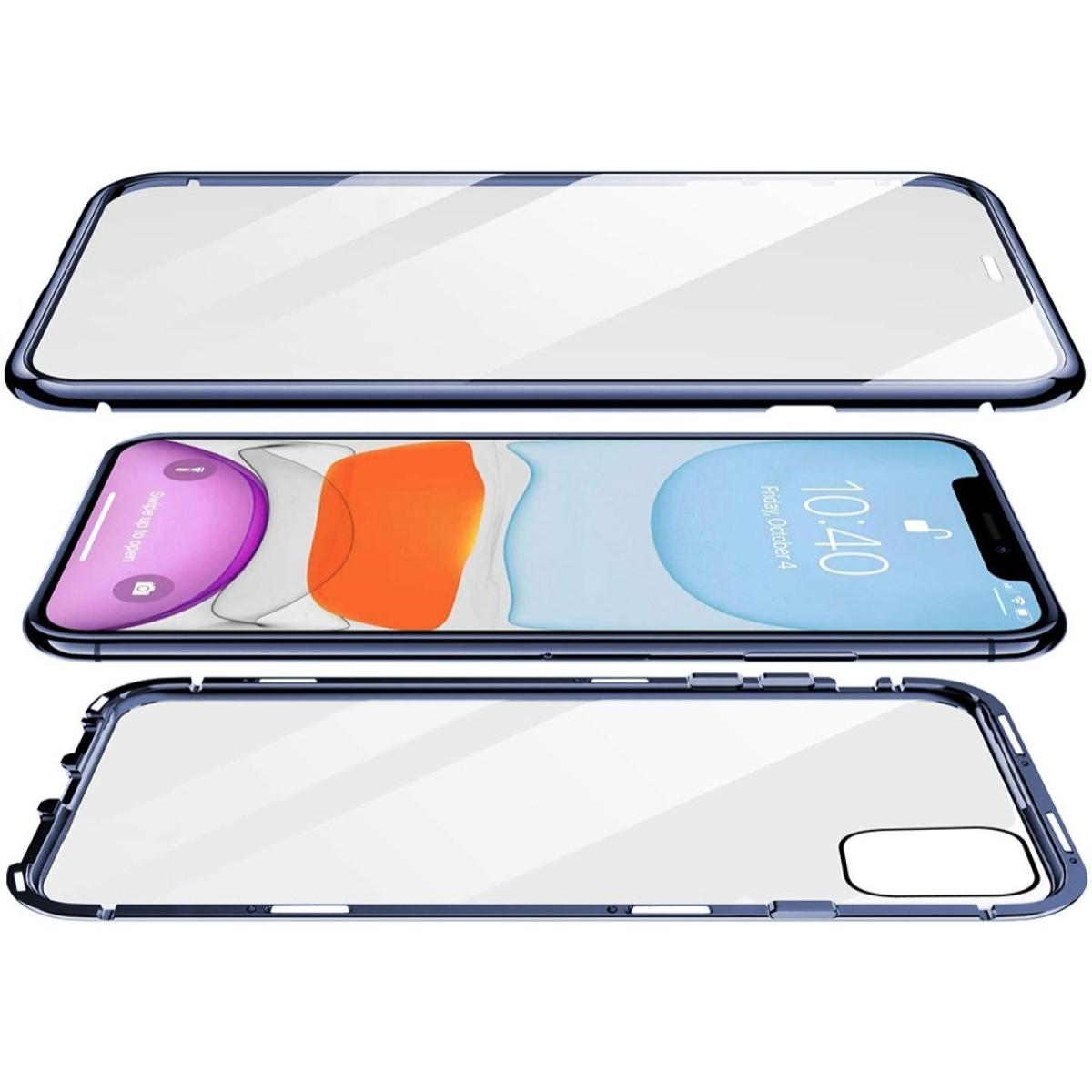 Coque 360 intégrale aimanté bleu alpin et transparente Compatible avec les téléphones de la marque Apple iPhone 13